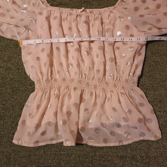 Miami Blush Pink Polka Dot Blouse - Picture 4 of 5